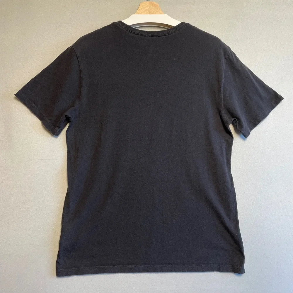 True Religion Mens Black Graphic T Shirt World Tour 100% Cotton Size M‎